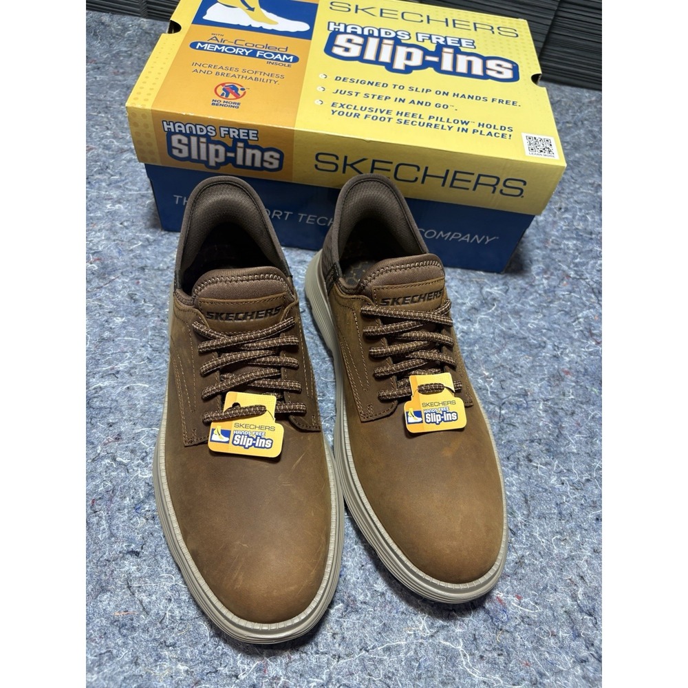 Men's Casual Shoes‎ Skechers Hands Free Size 9.5 Slip-In 205046CDB Dark Brown